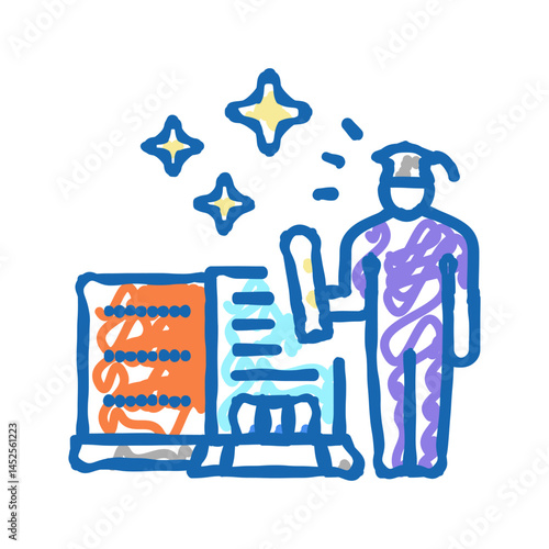 graduate admissions icon doodle illustration