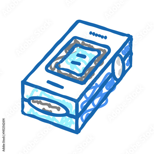 pulse oximeter fingertip icon doodle illustration