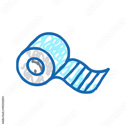 sticking plaster roll medical icon doodle illustration