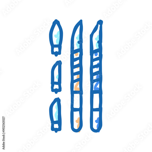 scalpel medical icon doodle illustration