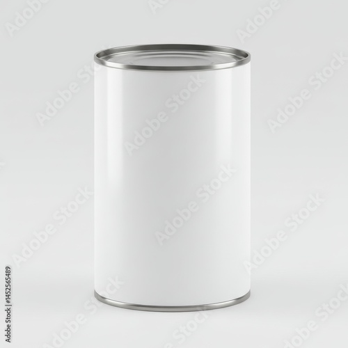 Wallpaper Mural Plain white tin can isolated on white background Torontodigital.ca