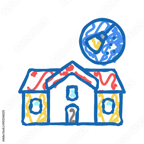 home organizing icon doodle illustration
