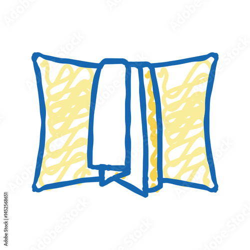 pillowcase silk icon doodle illustration