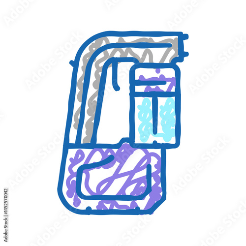 tan spray machine icon doodle illustration