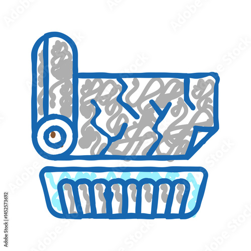 baking foil icon doodle illustration