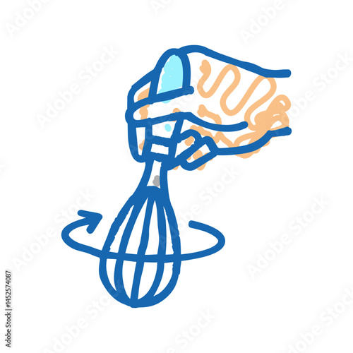 beater whisk icon doodle illustration