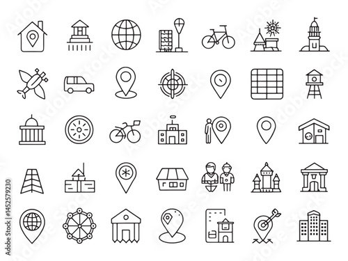 Map Icon Reveals Hidden Places Nearby.eps