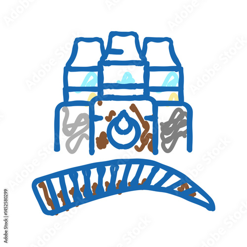 organic eyebrow pigments icon doodle illustration