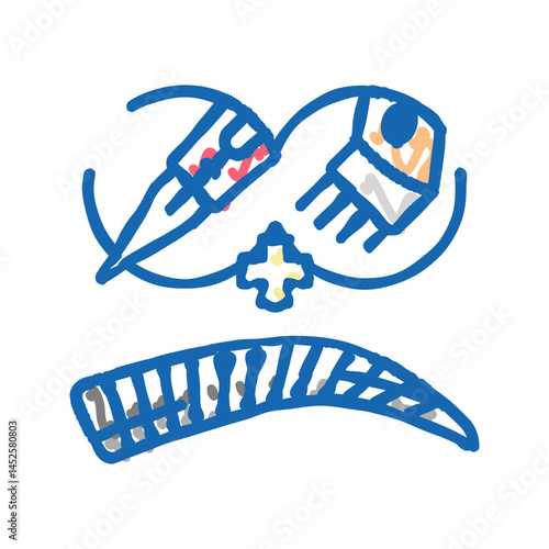 combo brows icon doodle illustration