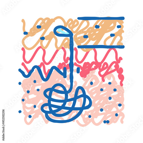 sweat skin production icon doodle illustration