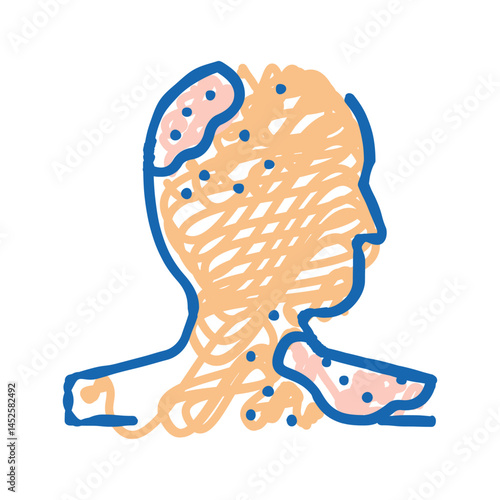 allergy skin icon doodle illustration