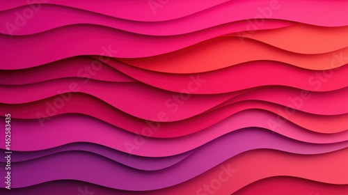 Abstract Waves in Gradient Pink and Purple Layers for Background