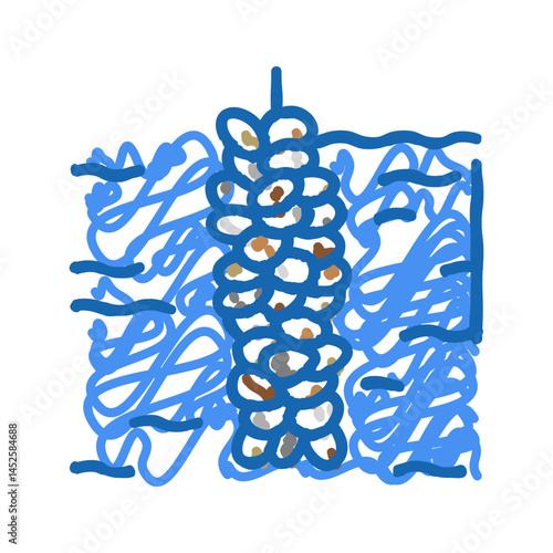 production mussel icon doodle illustration