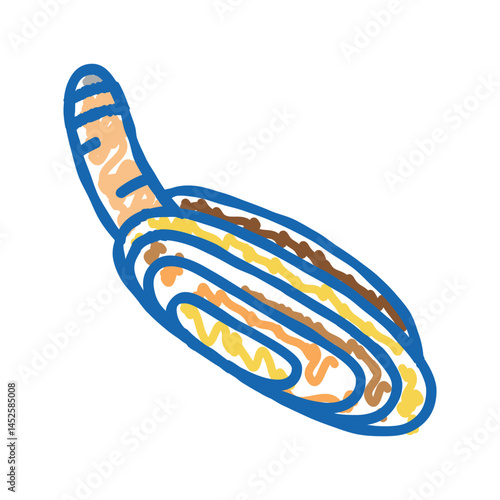 pacific razor clam icon doodle illustration