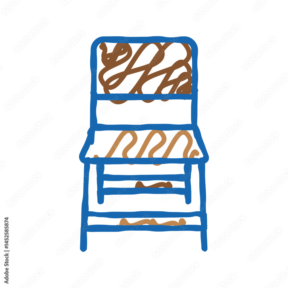 Fototapeta premium folding chair icon doodle illustration