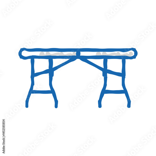 folding table icon doodle illustration