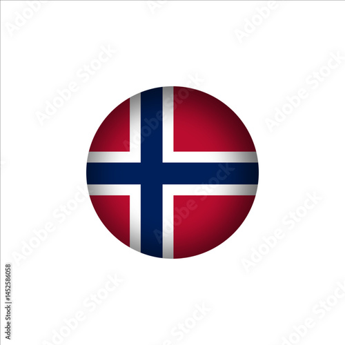 Free Download Norway flag in 3D sphere shape. Norway flag logo illustration. Norway flag icon. - GFXLoad