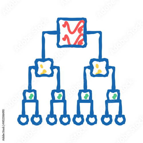 binary decision diagram icon doodle illustration
