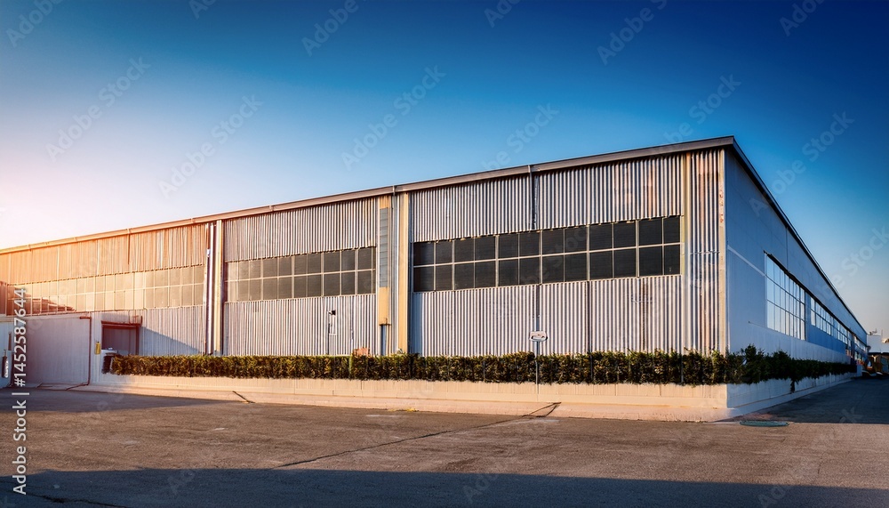 Naklejka premium industrial building with windows