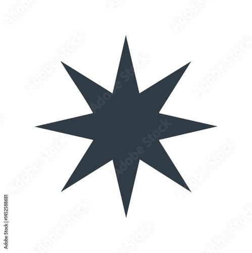black and white star