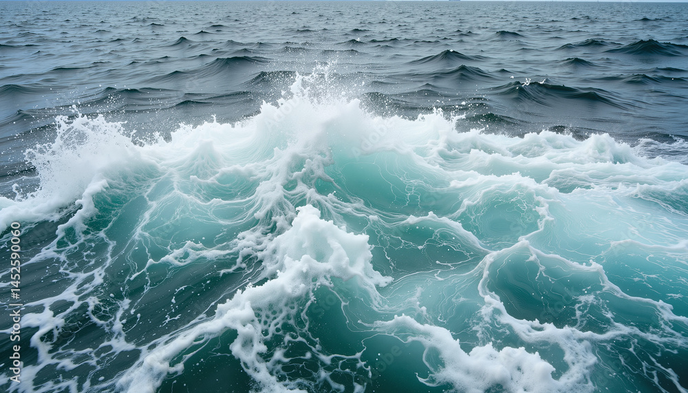 Fototapeta premium Ocean waves crashing against the shore 