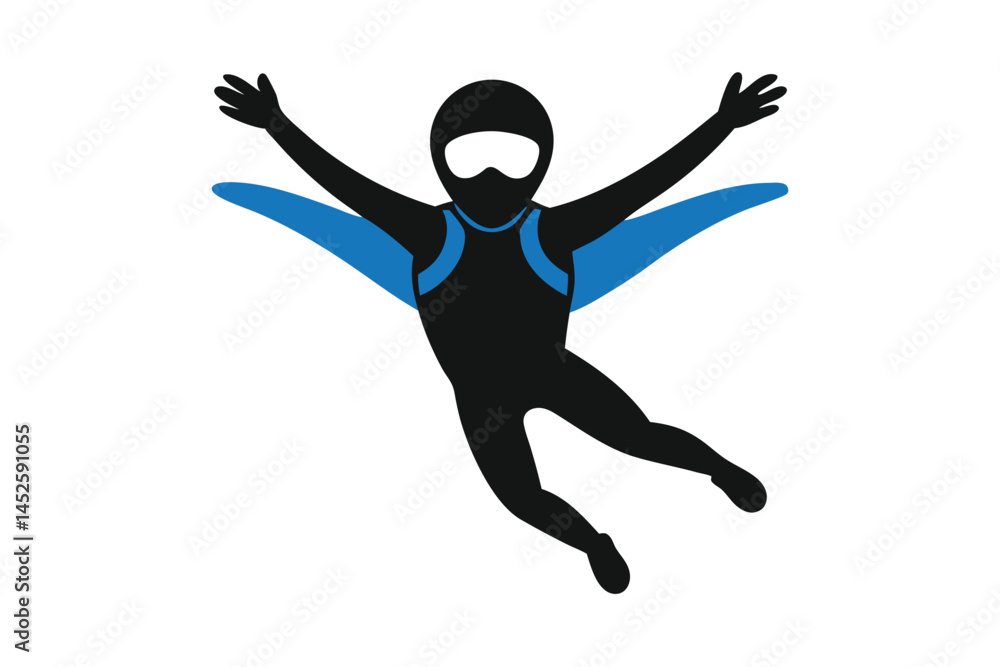 Naklejka premium silhouette of jumping man