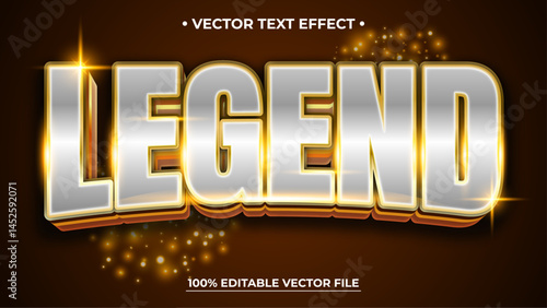 Editable text style effect Legend Luxury Gold text style theme