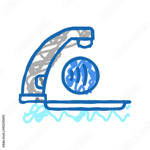 faucet contactless icon doodle illustration