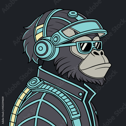 Cyberpunk Ape NFT Avatar Ai-Generated