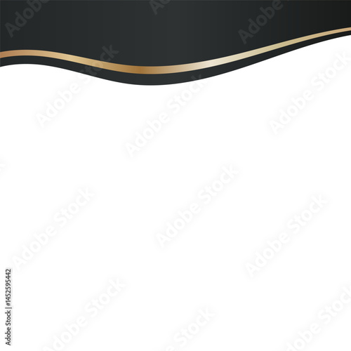 Header Gold Black Luxury Vector
