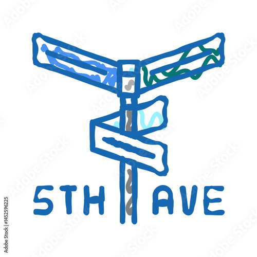 avenue 5th icon doodle illustration