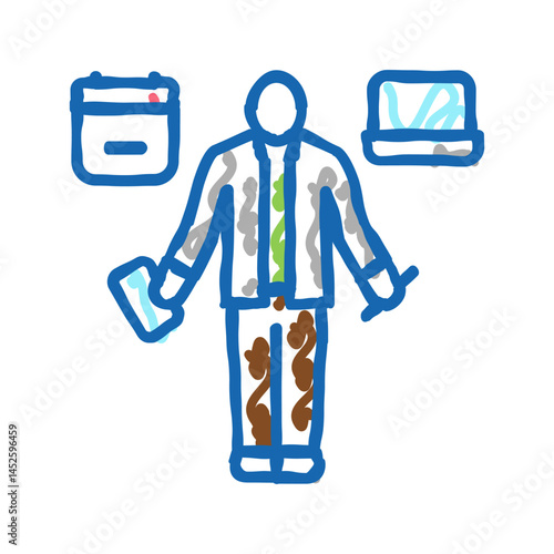 personal assistant icon doodle illustration