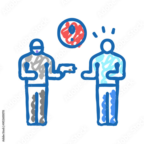 criminal attempt and conspiracy icon doodle illustration