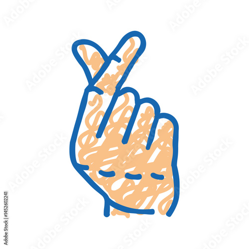 love hand gesture icon doodle illustration