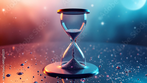 Conceptual Image Time Passing, Melting Hourglass