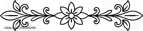 black and white flower
