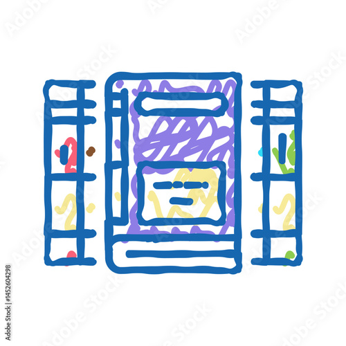 encyclopedia educational book icon doodle illustration