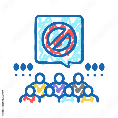 backlash people icon doodle illustration