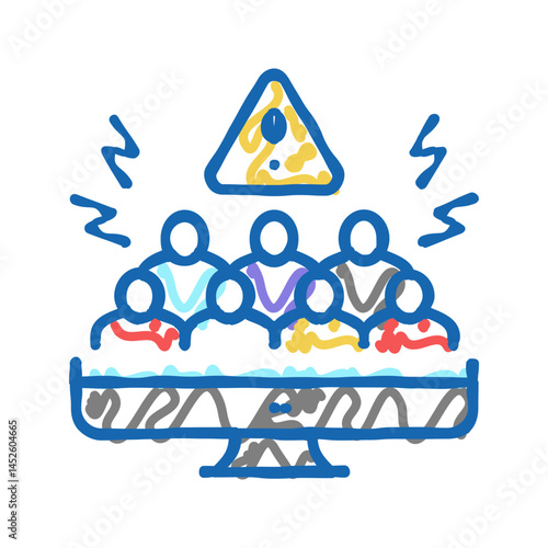 social boycott icon doodle illustration