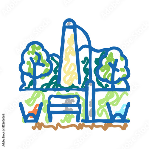 light park icon doodle illustration