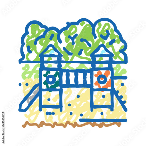 playground park icon doodle illustration