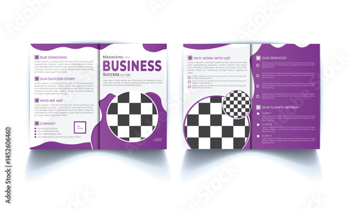 Creative colorful corporate business bifold brochure template design for creative, corporate company bifold leaflet, magazine, annual report, booklet, business plan, print & promotion