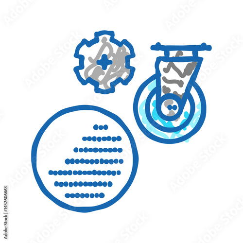polyurethane elastomer icon doodle illustration