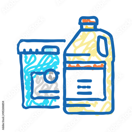 silicon resin thermoset icon doodle illustration