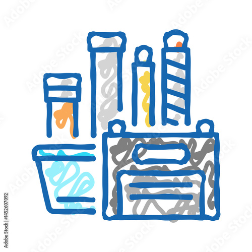 polypropylene thermoplastic icon doodle illustration