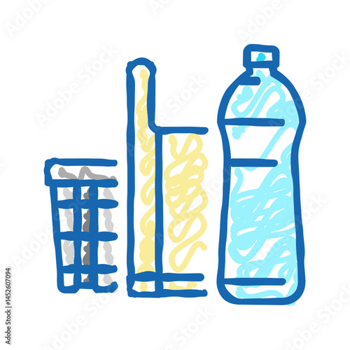 polyethylene thermoplastic icon doodle illustration