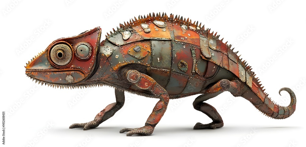 Obraz premium Steampunk Chameleon