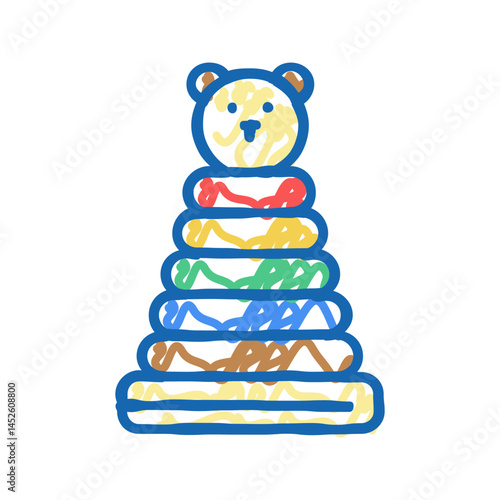 ring stacker icon doodle illustration