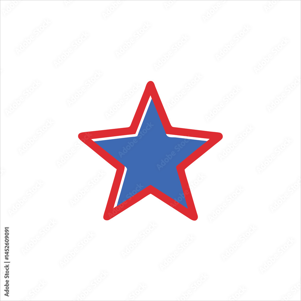 Obraz premium red star on white background