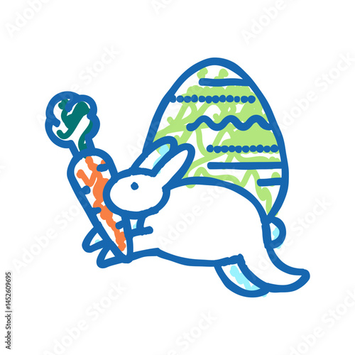 easter holiday icon doodle illustration
